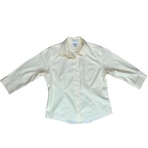 L.L. Bean Women's Pinpoint Oxford Cloth Shirt, Three-Quarter Sleeve